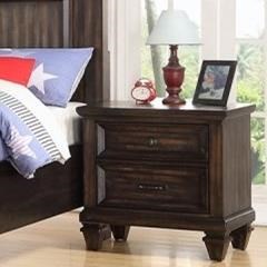 New Classic Sevilla Y2264 042 Traditional Youth Bedroom 2 Drawer Nightstand With Felt Lined Top Drawer Beck S Furniture Nightstands