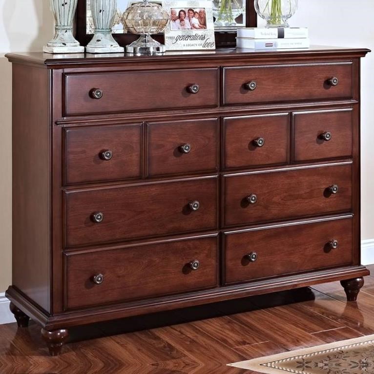 New Classic Spring Creek Eight Drawer Dresser With Metal Drawer
