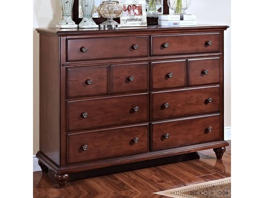 New Classic Spring Creek Eight Drawer Dresser With Metal Drawer
