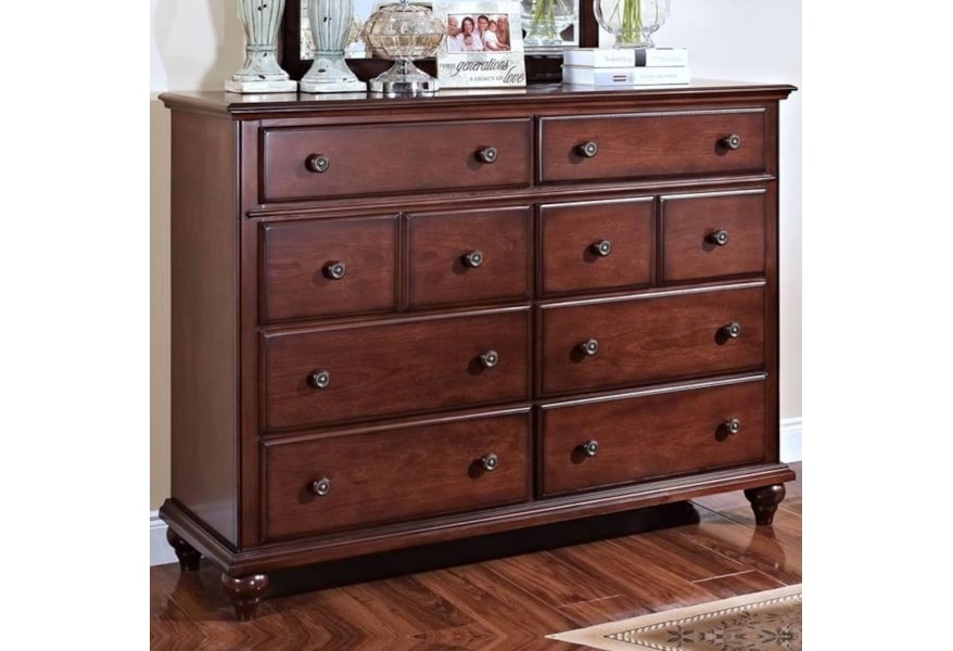 New Classic Spring Creek Eight Drawer Dresser With Metal Drawer