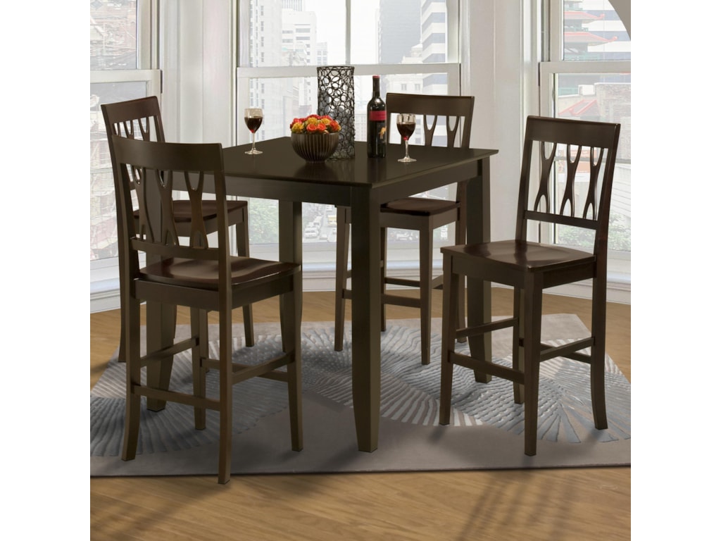 Classic Elegant Kitchen Table Bars new classic style 19small counter height table and wood chairs
