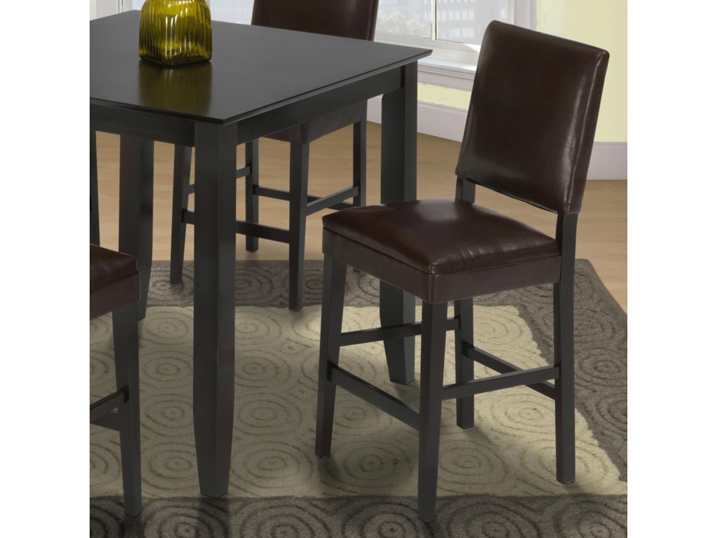 New Classic Style 19Chocolate Counter Height Upholstered Chair