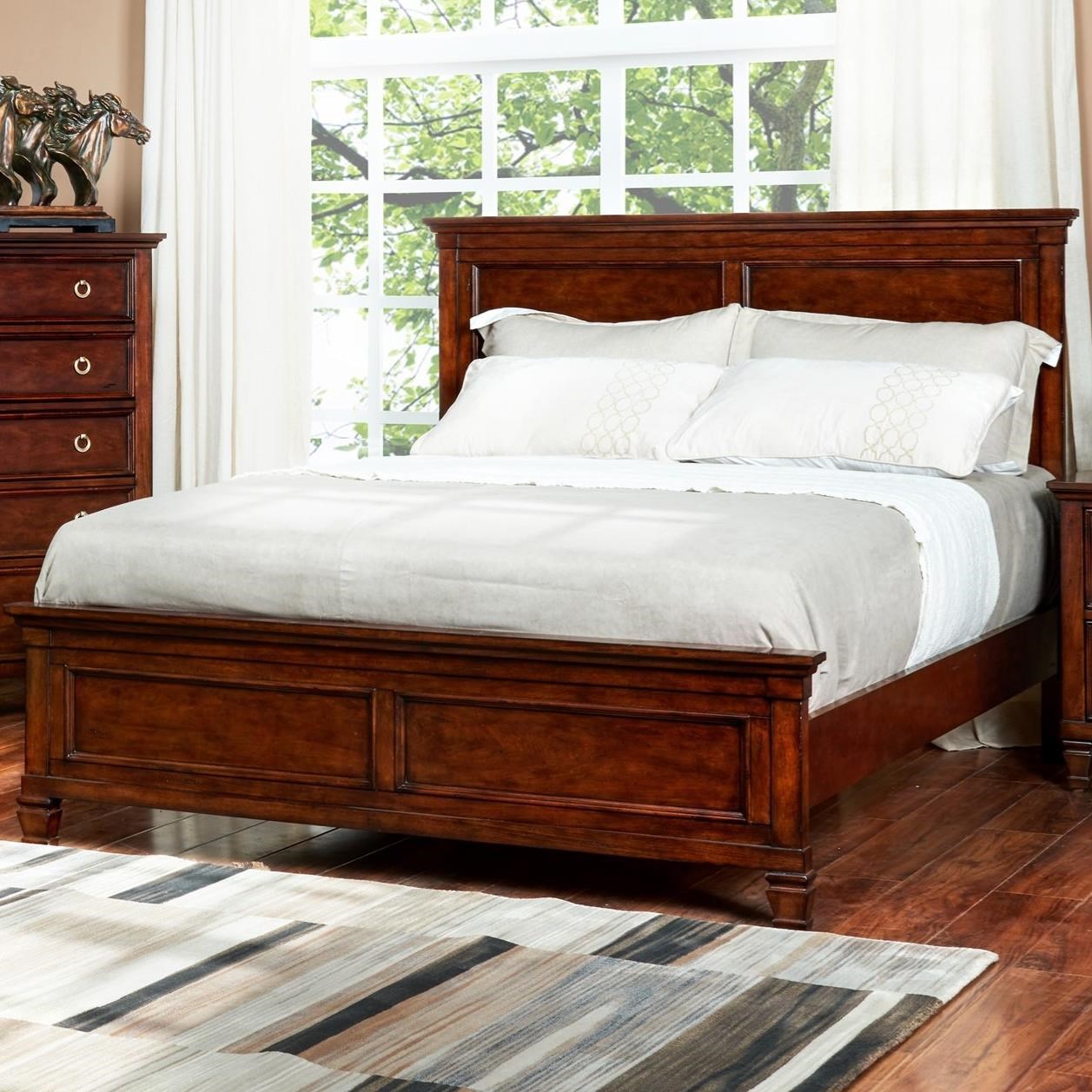 New Classic Tamarack King Panel Headboard And Footboard Bed Darvin Furniture Panel Beds