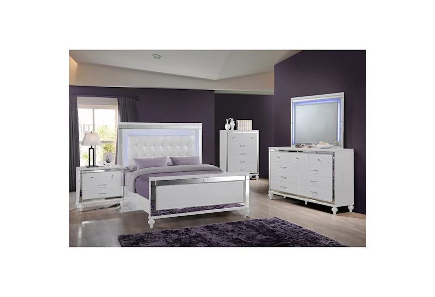 New Valentino 584396913 Queen Bedroom Group | Sam's Outlet | Groups
