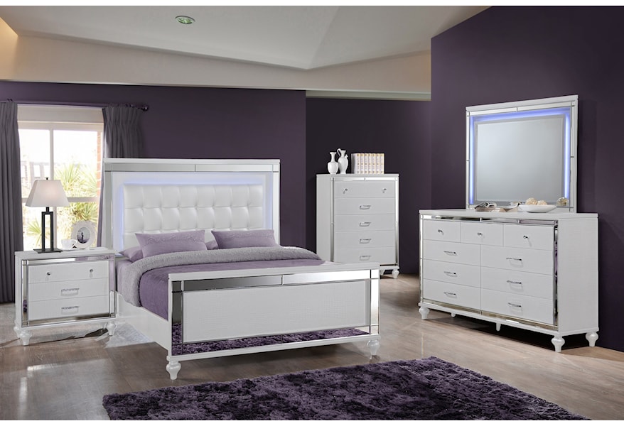 New Classic Valentino 546896881 Cal King Bedroom Group | Beck's Furniture | Bedroom Groups