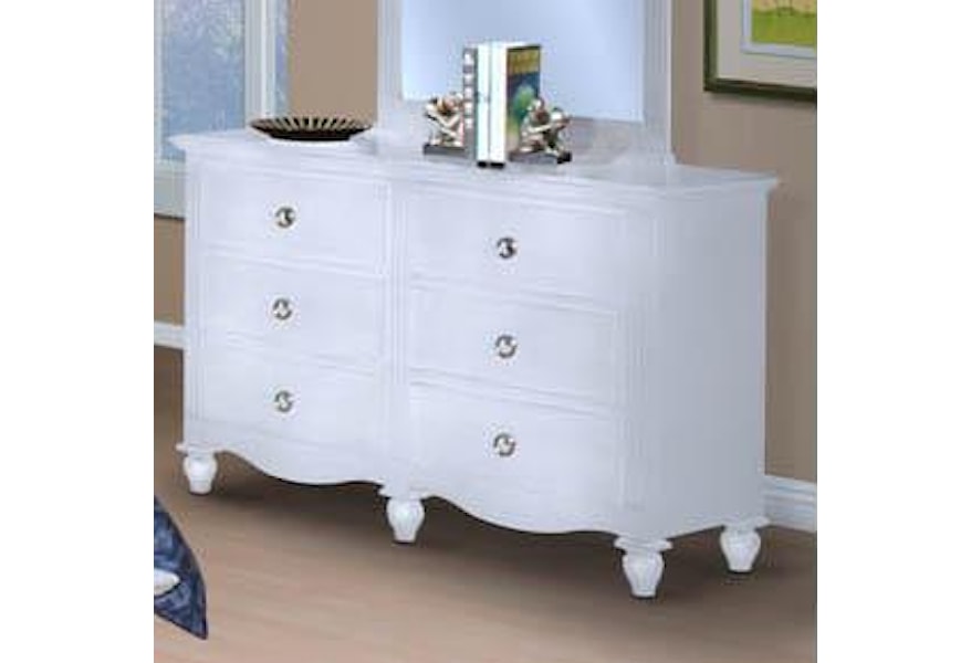 New Classic Victoria Youth 6 Drawer Dresser Furniture Superstore