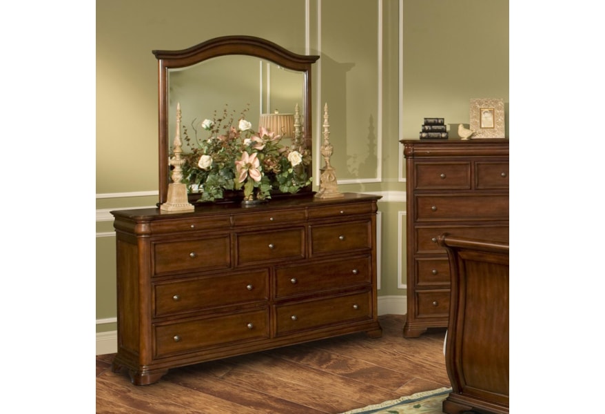 New Classic Whitley Court 10 Drawer Dresser Landscape Mirror