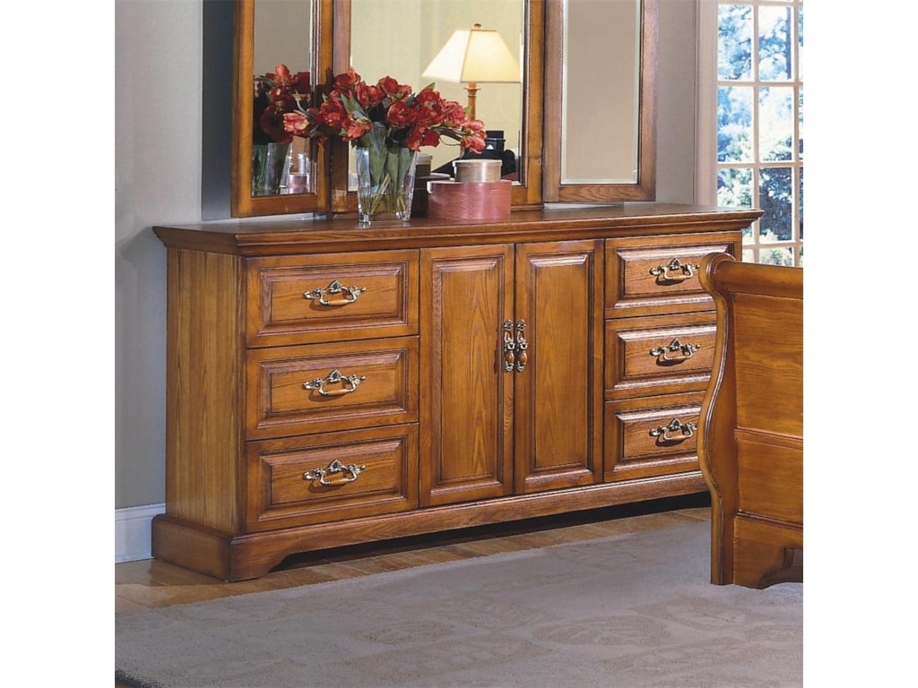 New Classic Honey Creek 6 Drawer Dresser A1 Furniture