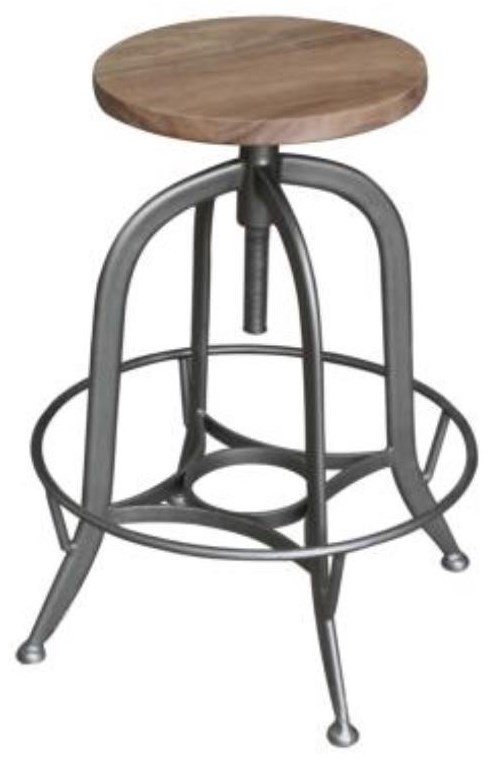 Happy Chair Bale Bale Industrial Backless Vintage Stool Natural Gunmetal Reeds Furniture Bar Stools
