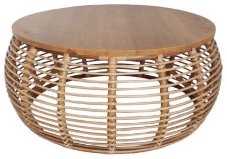 Happy Chair Iris Iris Rattan Coffee Table Honey Reeds Furniture Cocktail Coffee Tables