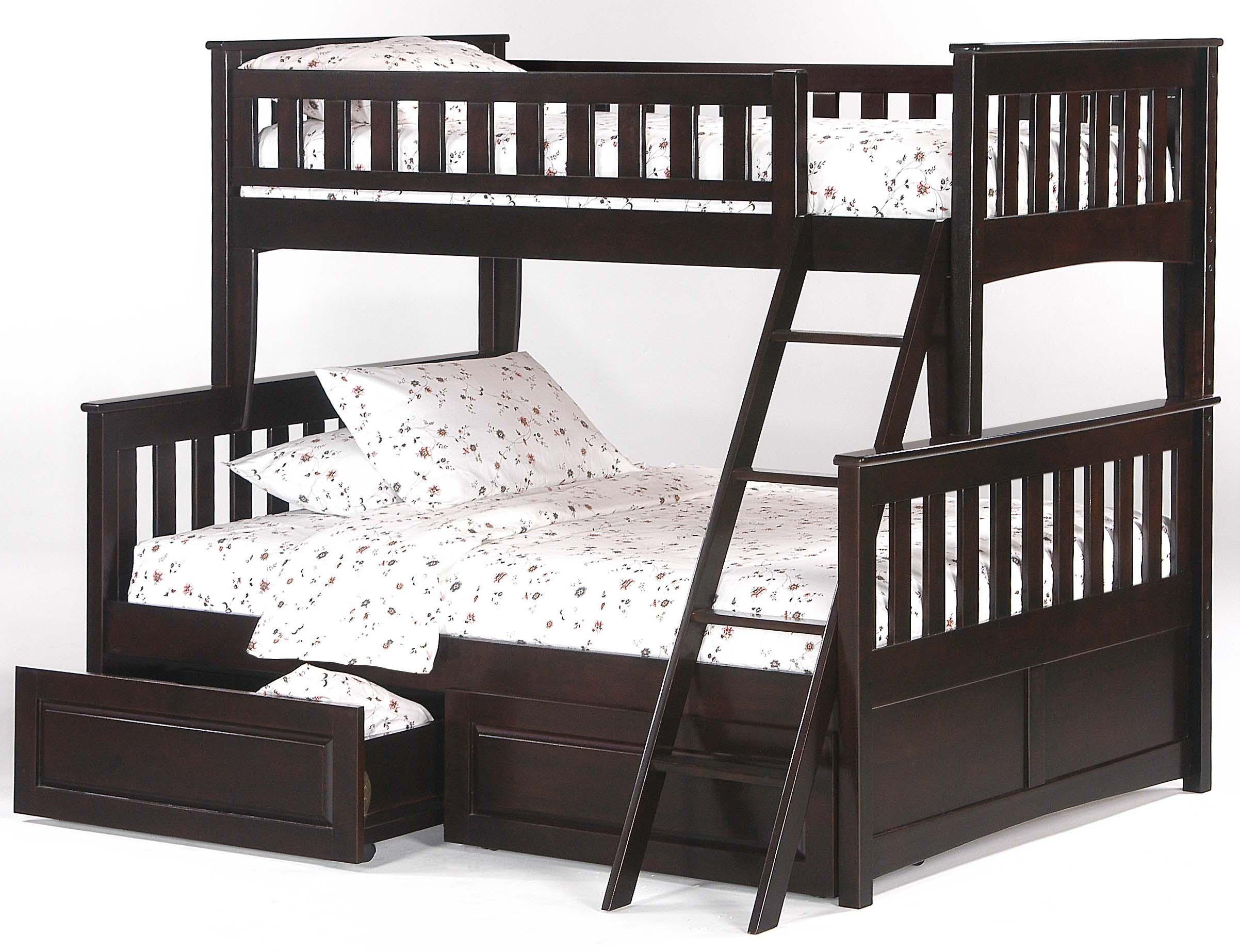 Night Day Furniture Spice Ginger Twin Full Bunk Bed With Storage