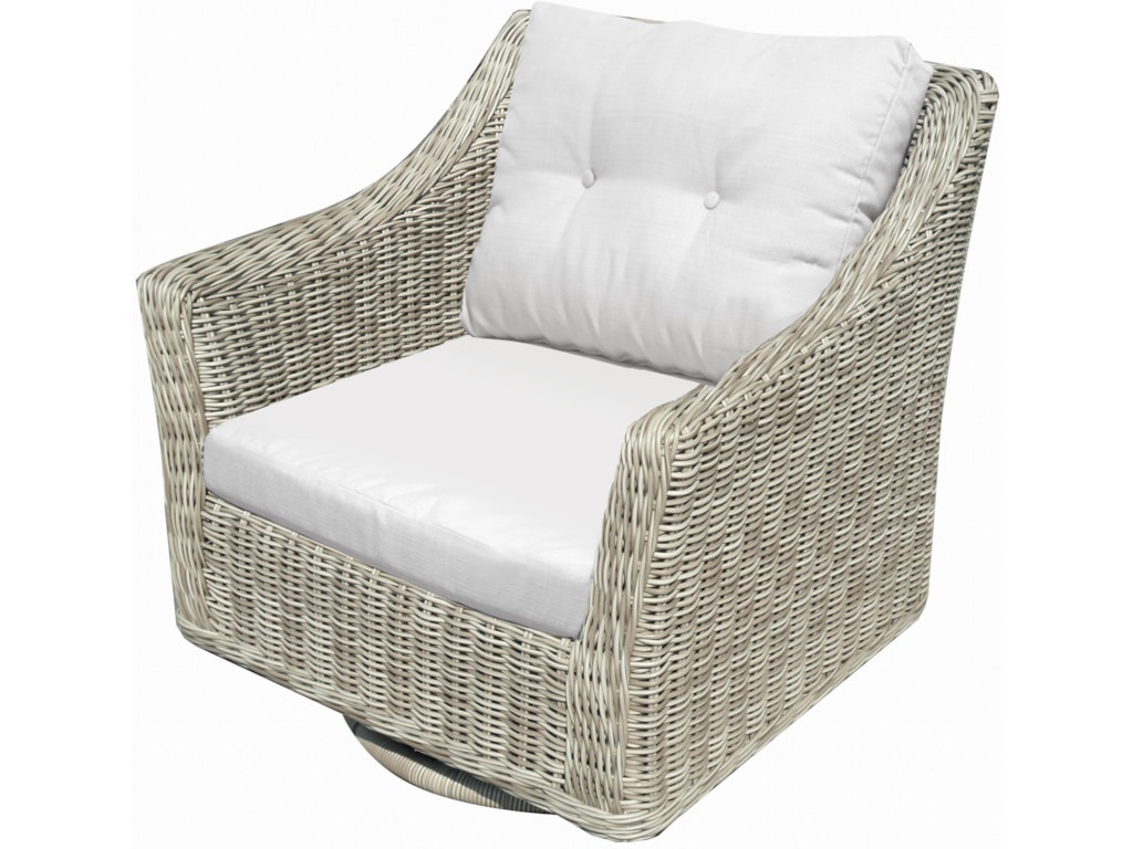 Chicago Wicker Cambria Swivel Rocker Chair With With Resin