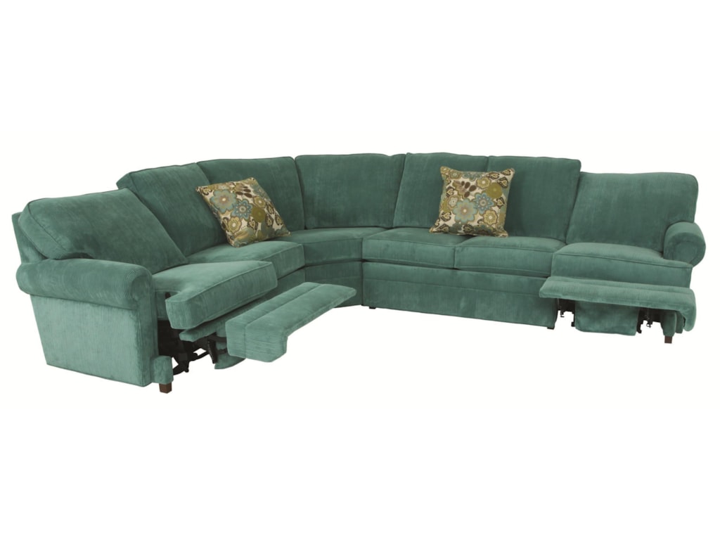 Norwalk Austin Transitional 5 Piece Sectional With Curved