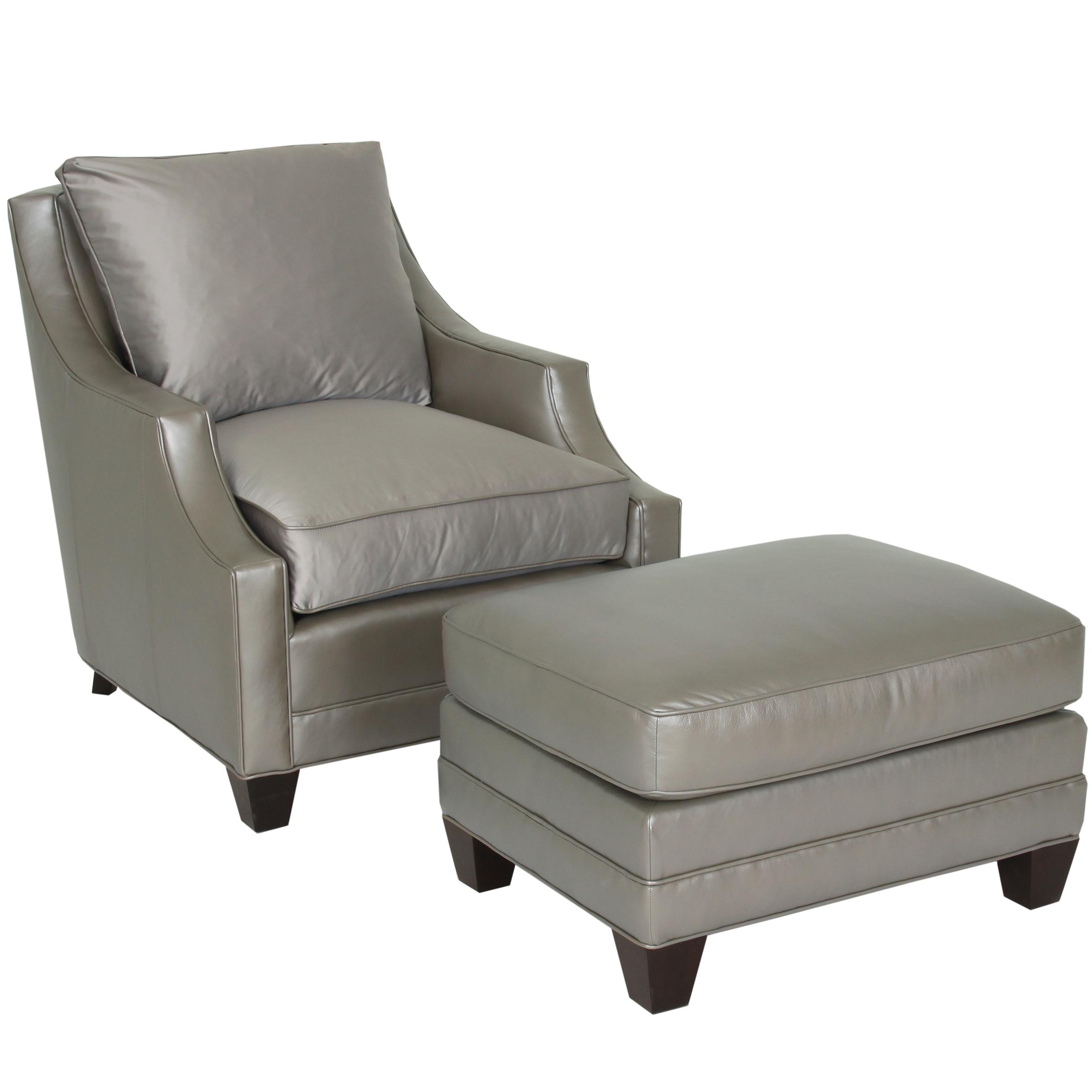 Norwalk Renee Contempary Ottoman And Chair With Tapered Square Feet Lagniappe Home Store Chair Ottoman