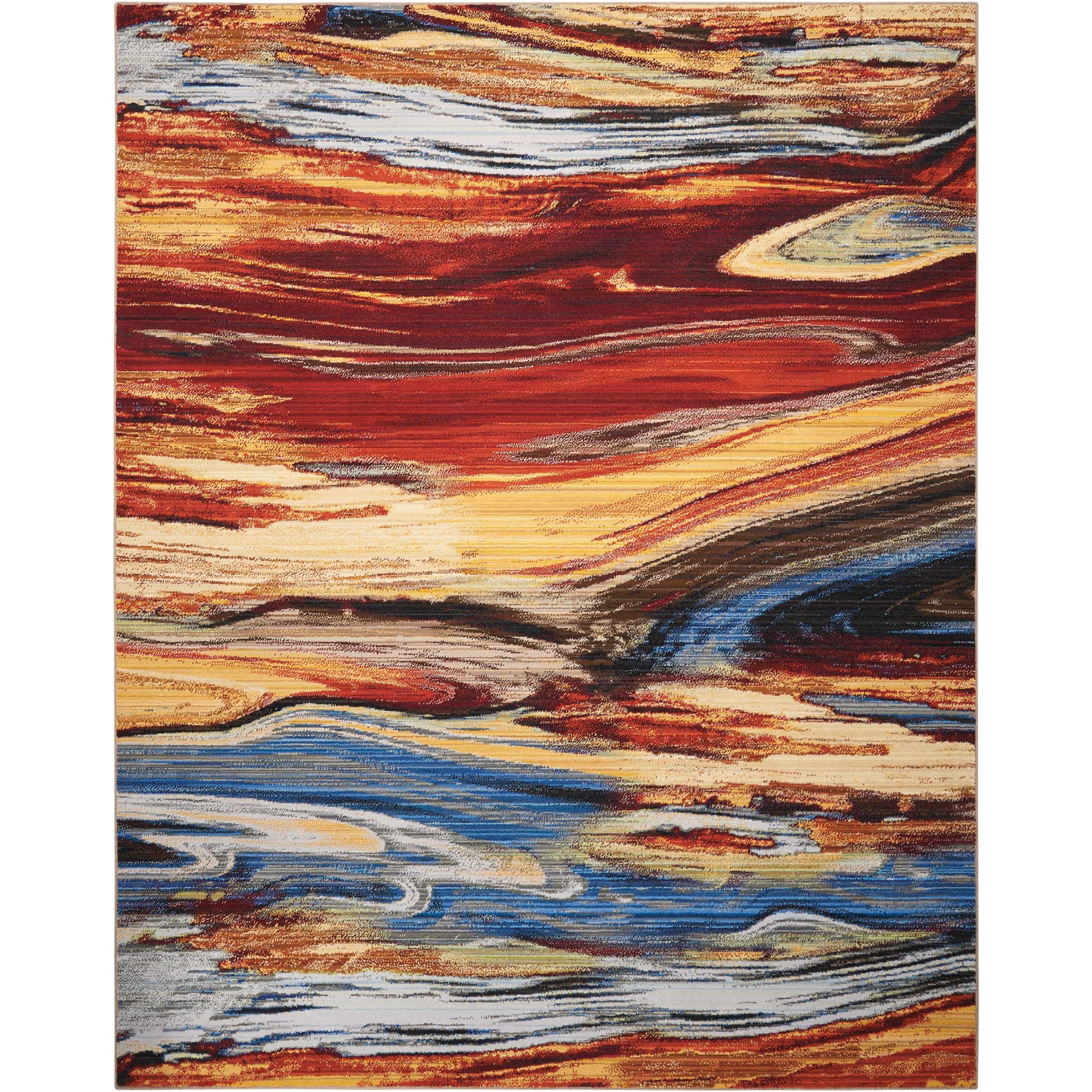Nourison Chroma 9 9 X 12 8 Lava Flow Rectangle Rug Home