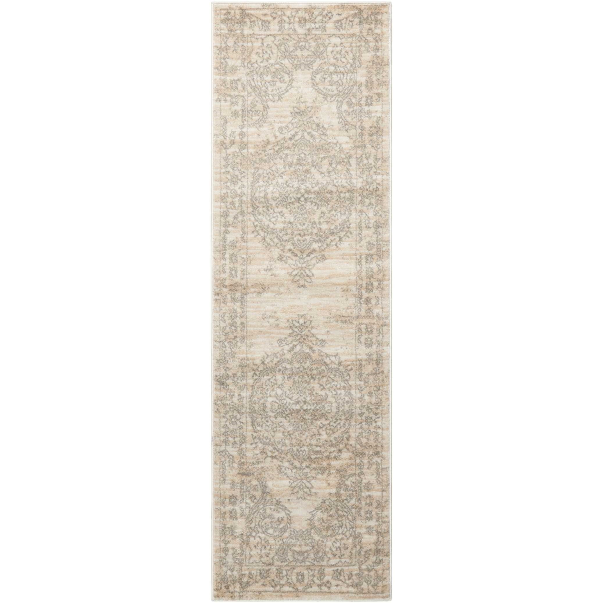 Nourison Euphoria Eup04 Bone 22x76 2 2 X 7 6 Bone Runner Rug