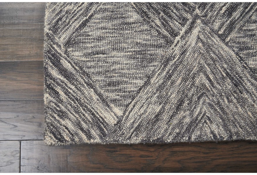 Nourison Interlock 8 X10 6 Charcoal Rectangle Rug Sprintz Furniture Rugs