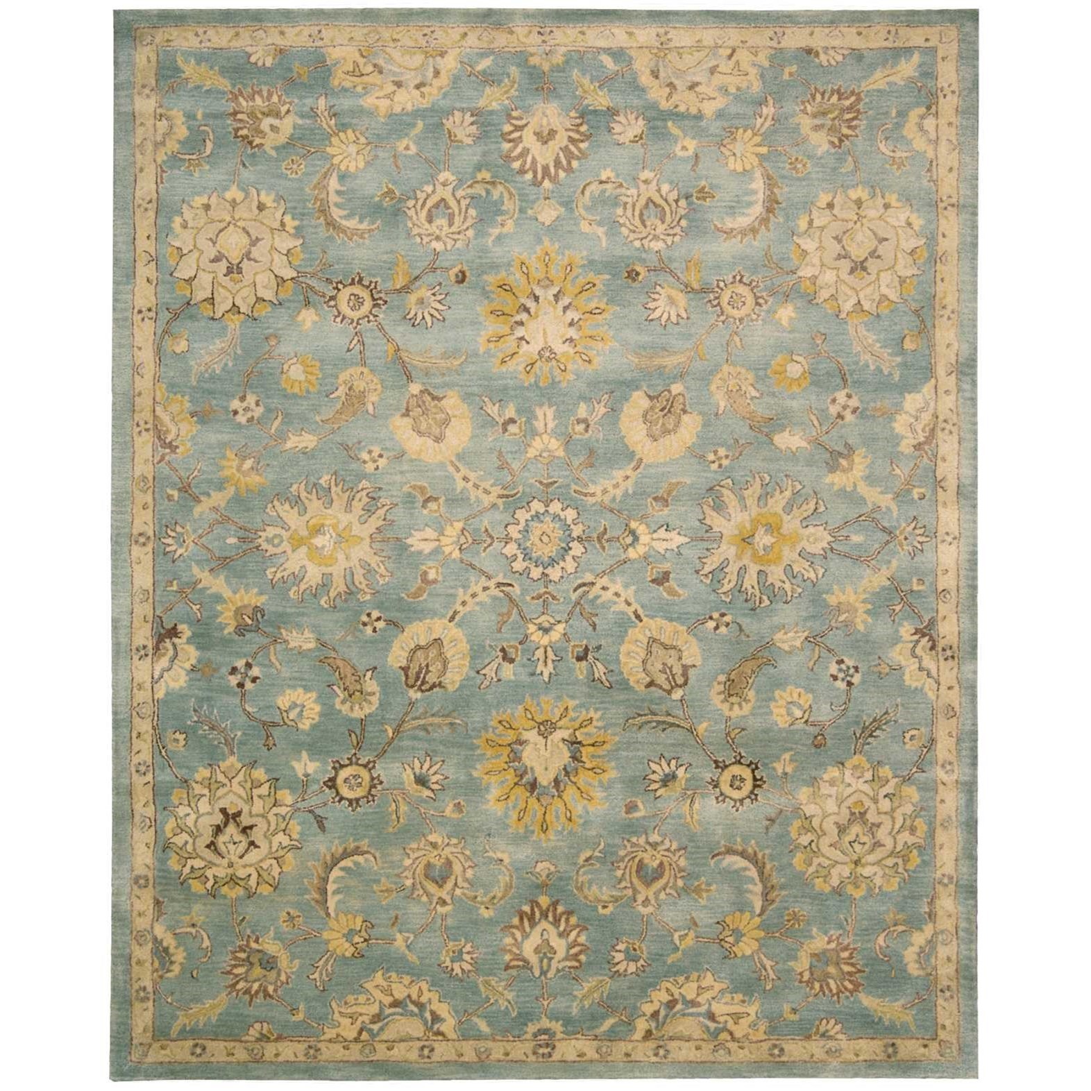 Nourison Jaipur 8 3 X 11 6 Light Blue Rectangle Rug Story Lee Furniture Rugs