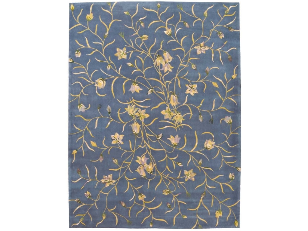 Nourison Julian 8 X 11 Light Blue Rectangle Rug Belfort