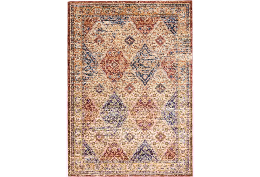 Nourison Lagos 3 X 5 Multicolor Rectangle Rug Home Collections Nourison Lagos 3 X 5 Multicolor