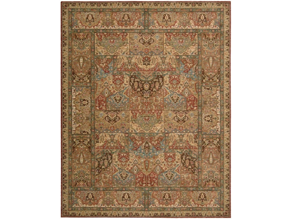 Nourison Living Treasures 9 X 13 Multicolor Rectangle Rug Nourison Living Treasures9 9