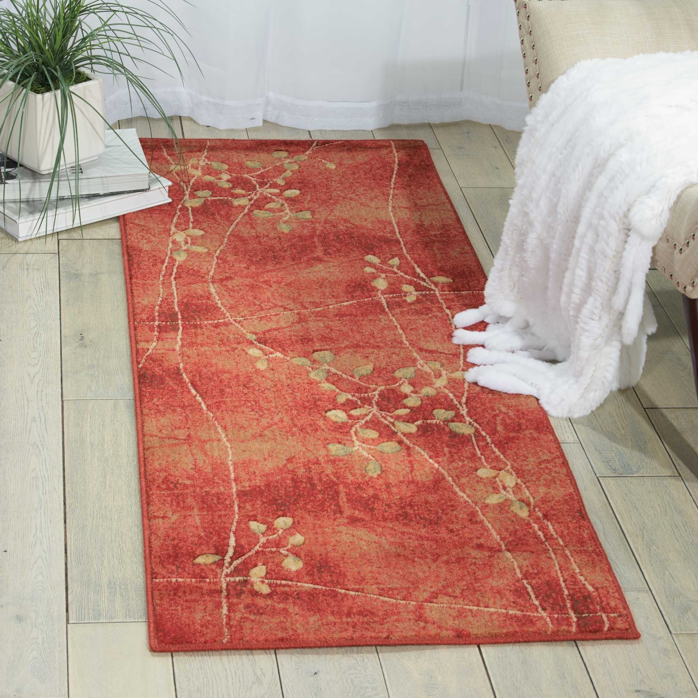 Nourison Somerset St74 Fla 2x59 2 X 5 9 Flame Runner Rug