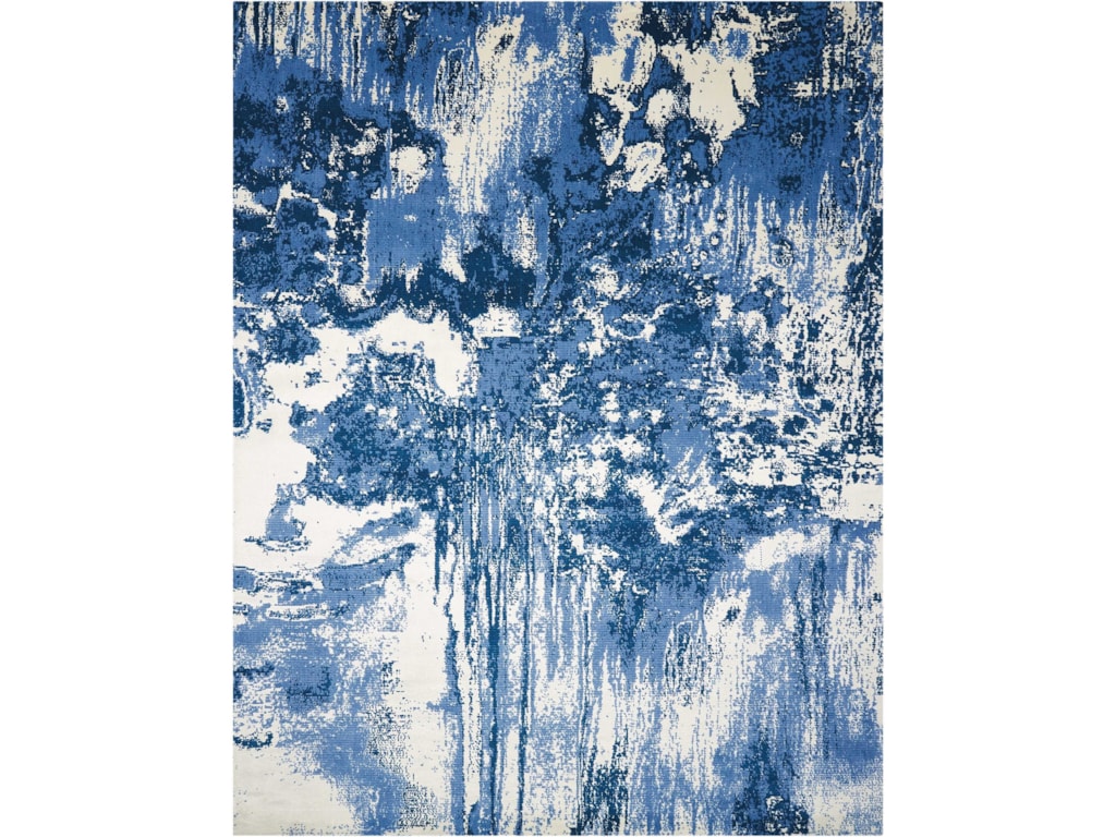 nourison twilight1 12 x 15 blue ivory rectangle rug broyhill of