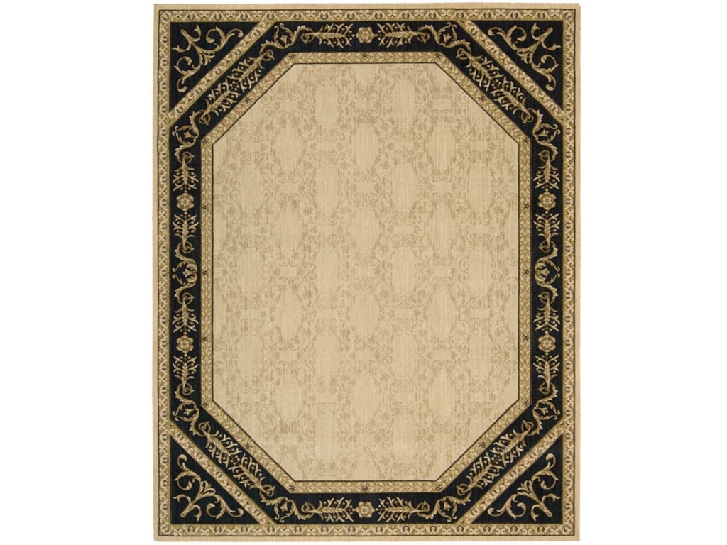 Nourison Vallencierre 8 3 X 11 Beige Black Rectangle Rug Nourison Vallencierre 8 3 X 11 Beige Black Rectangle Rug Ad Furniture Rugs