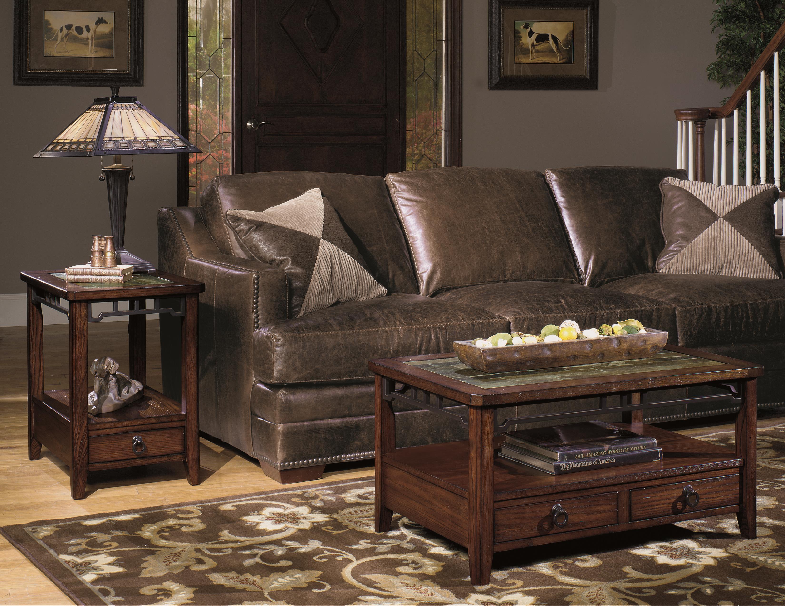 Null Furniture 5013 5013 05 Rectangular End Table With Inset Stone