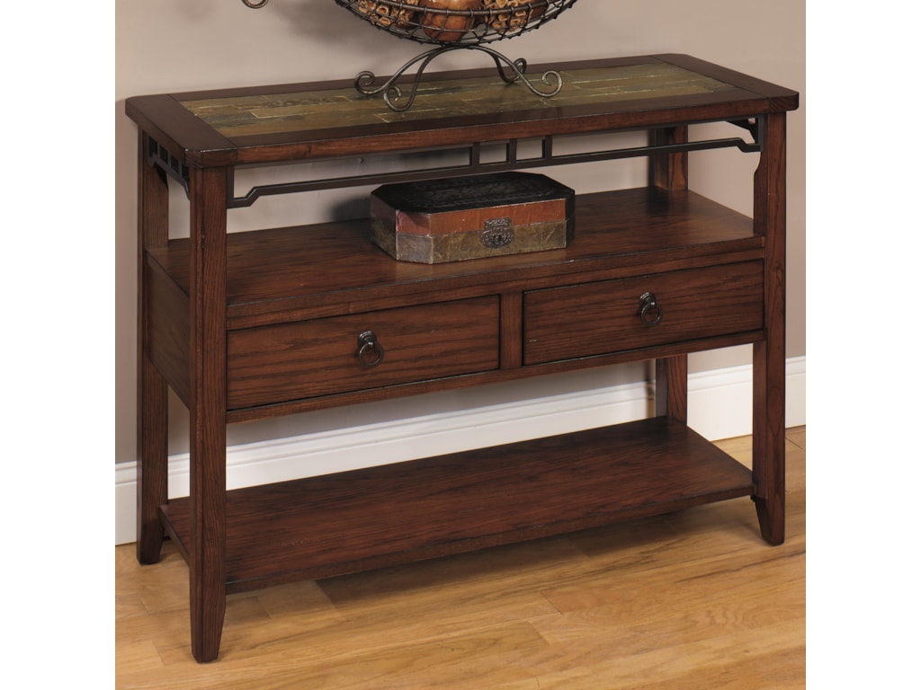 Null Furniture 5013 09 Sofa Media Console With Inset Stone Top 5013 Sofa Media Console With Inset Stone Top By Null Furniture