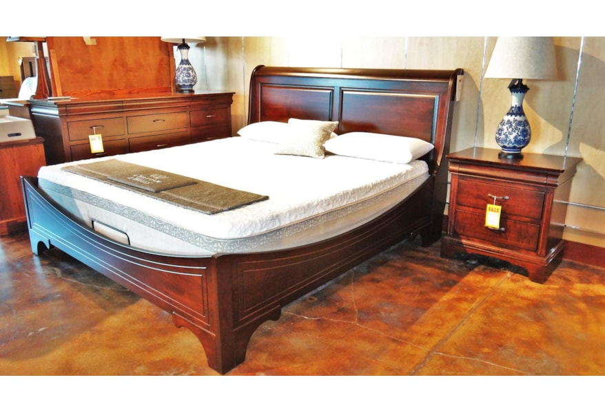 Oakwood Industries Edinburgh Queen Sleigh Bed With Panel Headboard And Curved Footboard Mueller Furniture Panel Beds