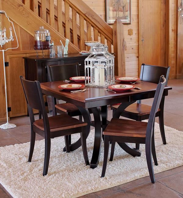 Oakwood Industries Casual Dining Bellevue Single Pedestal Dining