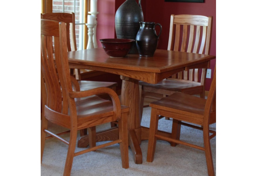 Oakwood Industries Casual Dining Lighthouse Single Pedestal Square