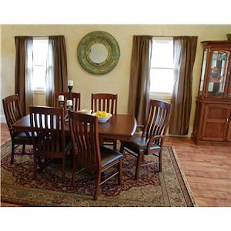 Florence Rectangular Dining Table Small Walnut - Seat and Hutch
