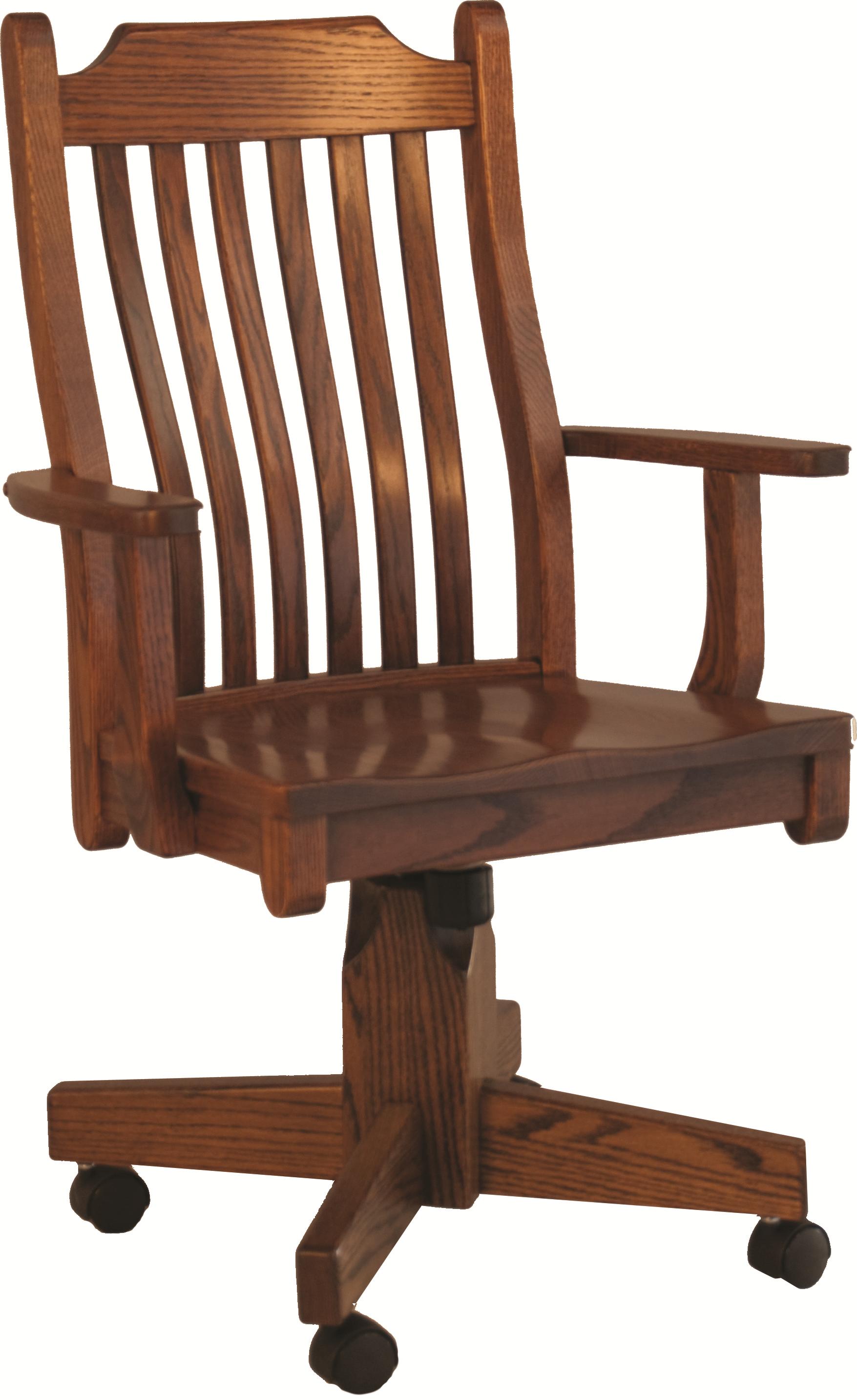 Oakwood Industries Casual Dining Mission Roller Arm Chair W Slat