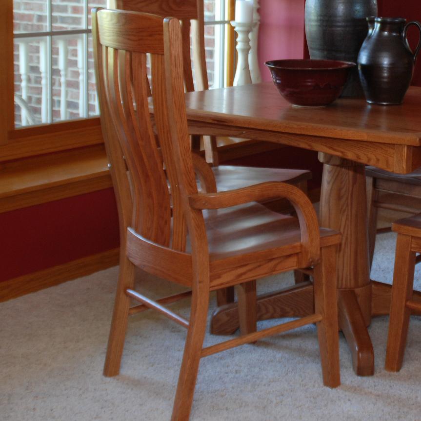 Oakwood Industries Casual Dining Contour Dining Arm Chair