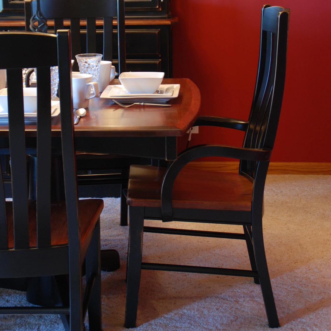 Oakwood Industries Casual Dining Contour Dining Arm Chair