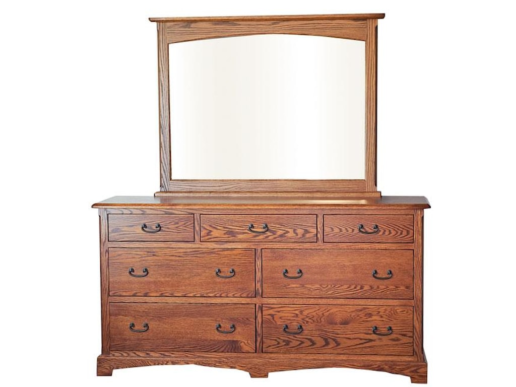 Oakwood Industries Westbrook 7 Drawer Dresser And Rectangular Mirror Oakwood Industries Westbrookdresser And Mirror Combo