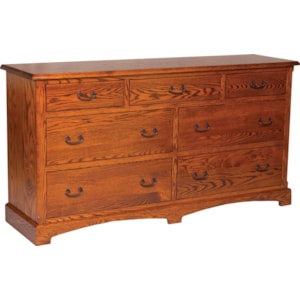 Oakwood Industries Westbrook Solid Wood Amish Triple Dresser With 7 Drawers And Bracket Feet Crowley Furniture Mattress Dressers
