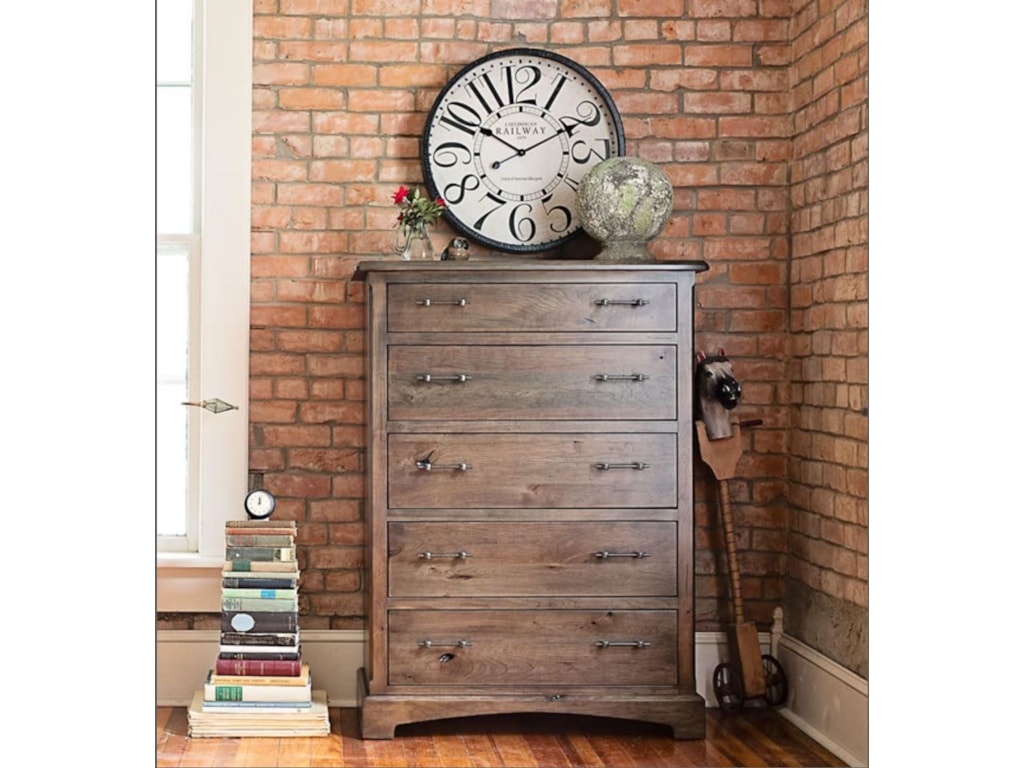 Oakwood Industries Westbrook Solid Wood Amish 5 Drawer Chest Of Oakwood Industries Westbrookchest Of Drawers