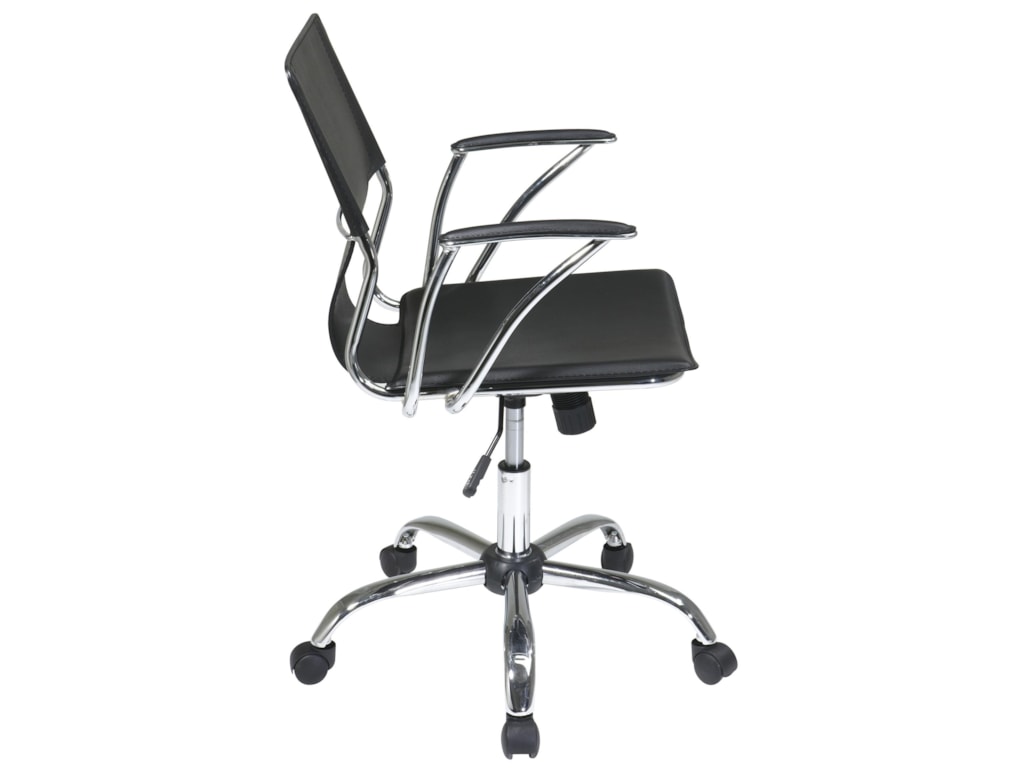 Office Star Dorado Chrome Chair With Pvc Upholstery Office Star Doradooffice Chair