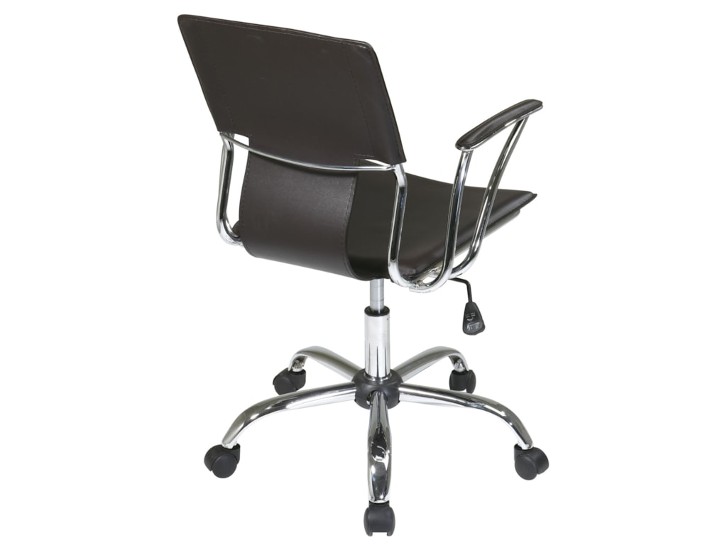 Dorado Chrome Office Chair With Pvc Upholstery Sadler S Home Dorado Chrome Office Chair With Pvc