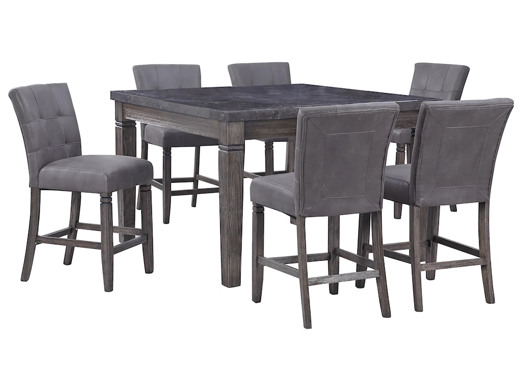 Offshore Furniture Source Fillmore Fillmore Ch Dt 6ch 7 Piece Counter Height Dining Set Sam Levitz Furniture Dining 7 Or More Piece Sets