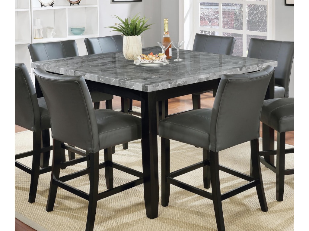 Offshore Furniture Source Petersburg Petersburg54x54 Counterheight Faux Marble Table Sam Levitz Furniture Kitchen Tables