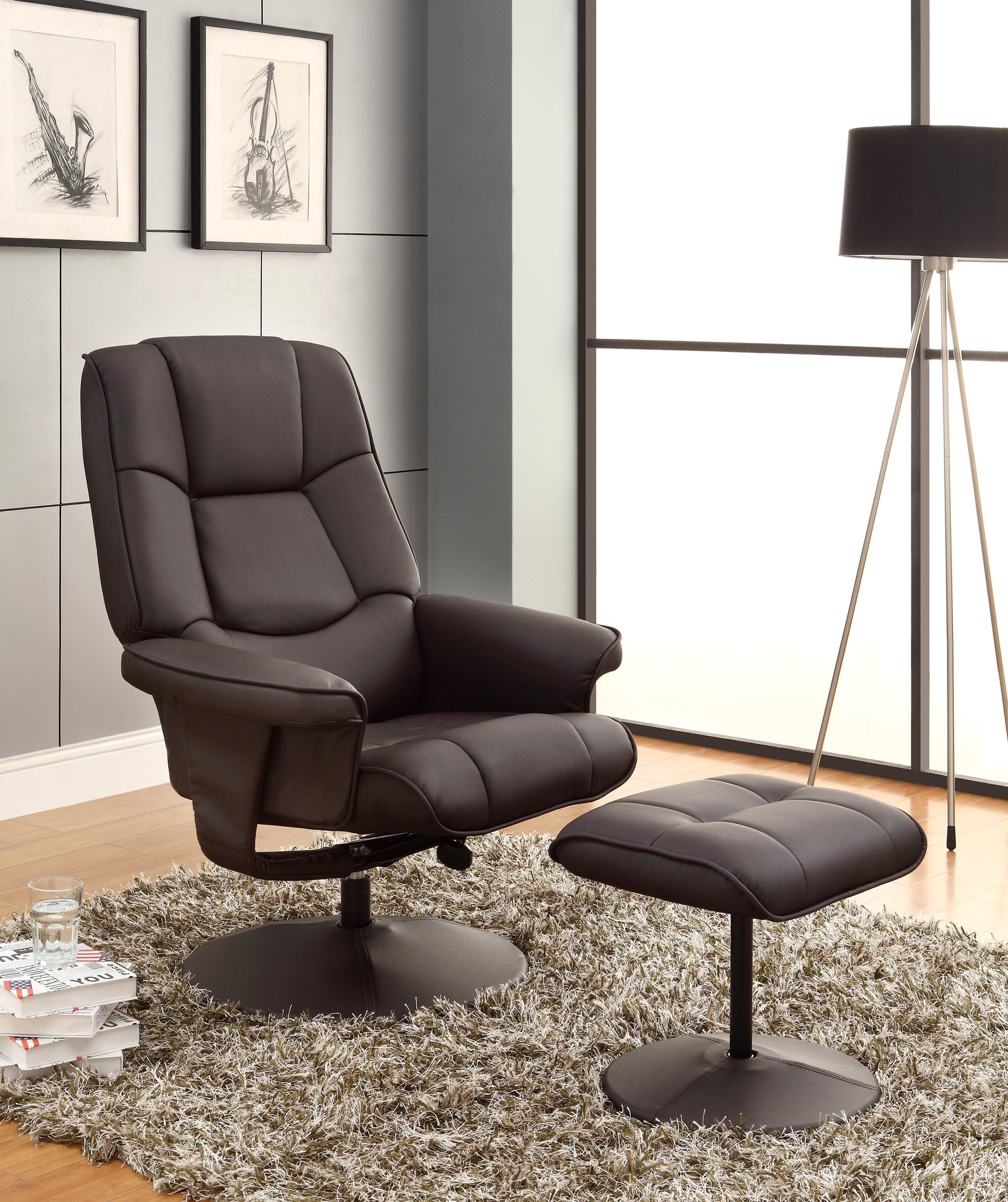 Offshore Furniture Source Tg 8021 Tg 8021 R C16 Pu 2 No Faux Leather Reclining Chair And Ottoman Sam Levitz Outlet Reclining Chair Ottoman Sets