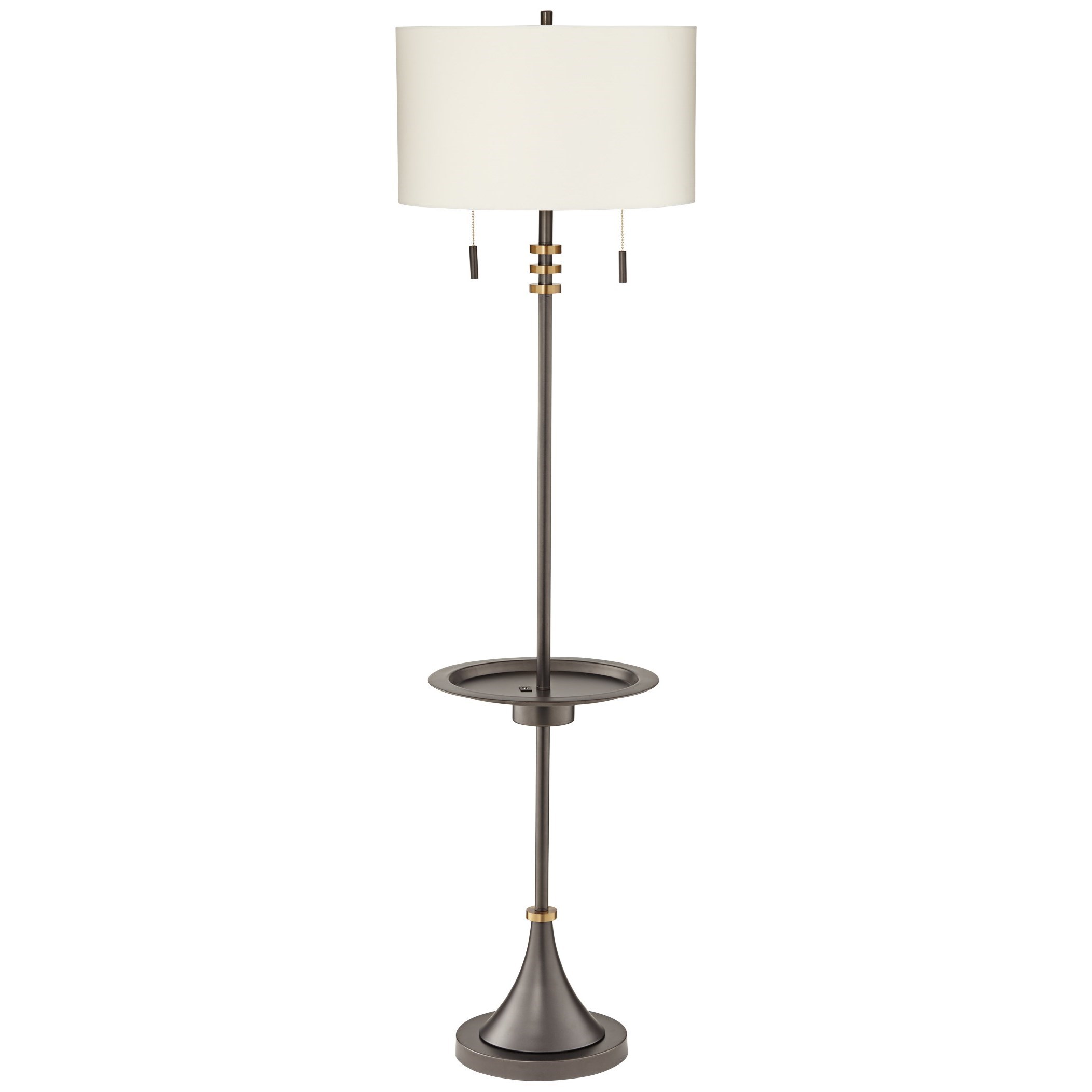 Pacific Coast Lighting Floor Lamps Column Floor Lamp With Tray And Usb Port Wayside Furniture Floor Lamps