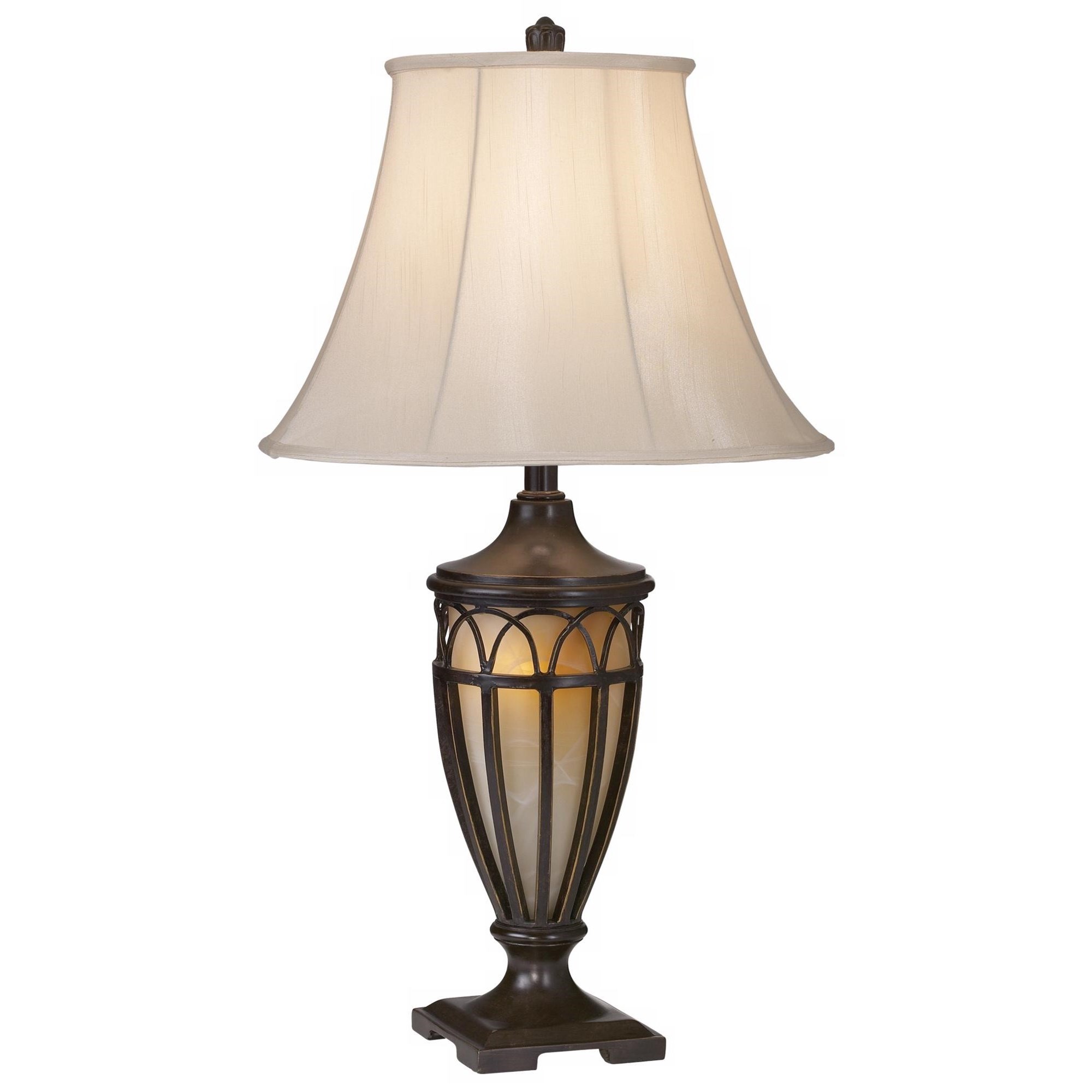 menlo glass globe desk lamp