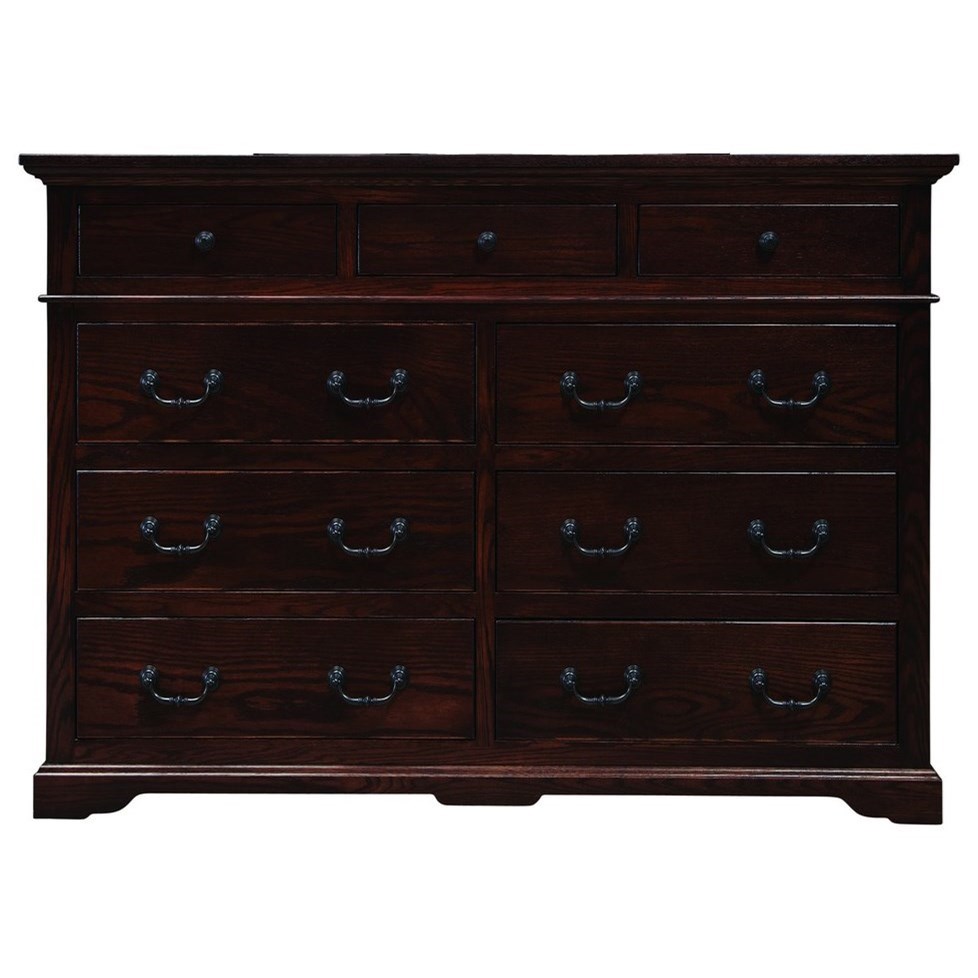 Palettes Longmeadow Traditional Nine Drawer Dresser Virginia