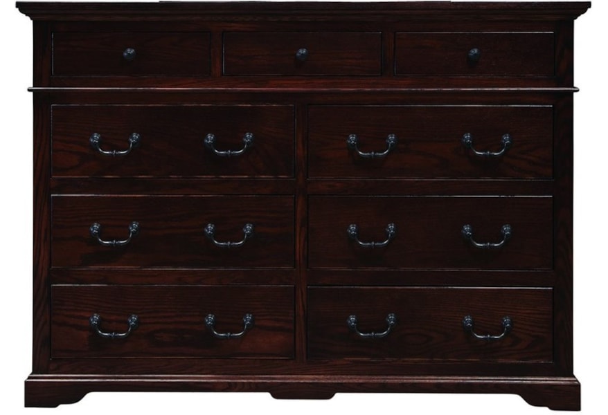 Palettes Longmeadow Traditional Nine Drawer Dresser Virginia