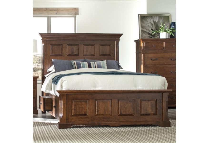 Palettes Longmeadow Traditional King Size Panel Bed With Footboard King Size Panel Bed With Footboard